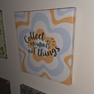 Abstract Canvas Wall Art with Inspirational Quote